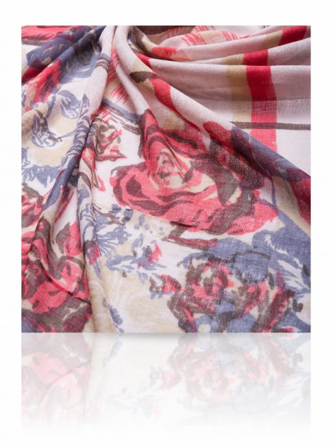 Палантин Женский W-ROSE.CHECKS/RED